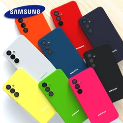 New For Samsung Galaxy A55 Liquid Silicone Case A 35 55 34 54 5G Cover Funda Coque Soft TPU Phone Bumper For A35 A15 A14 A34 A52