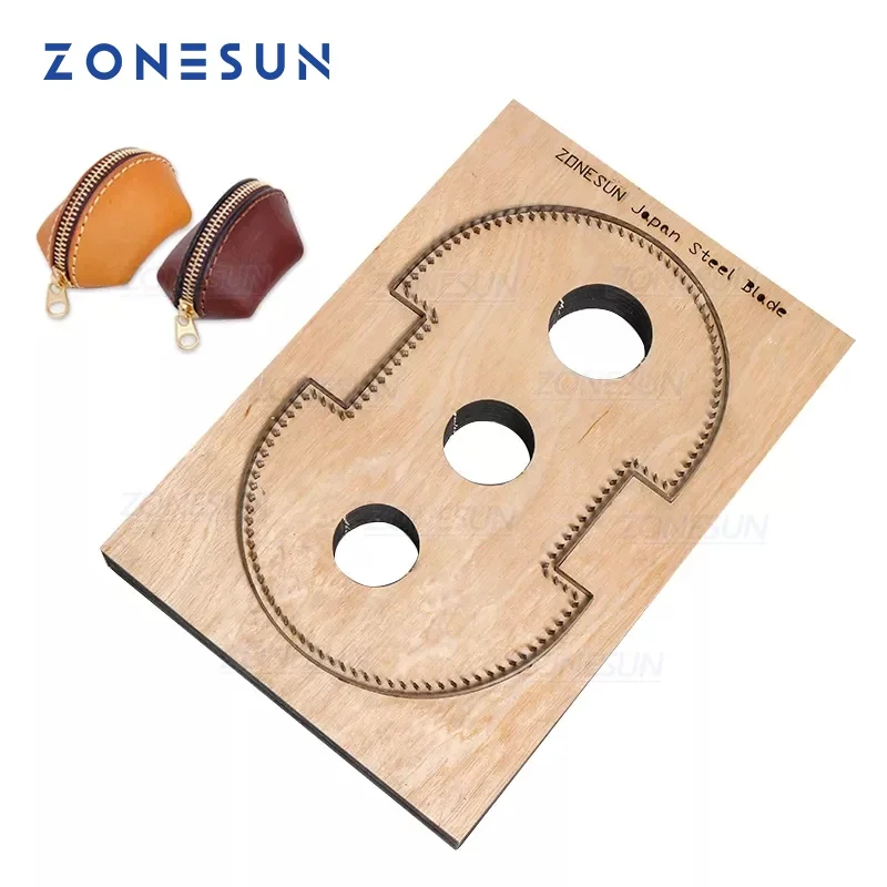 ZONESUN D1 Customized leather cutting die handicraft tool coin purse PVC/EVA sheet cutter mold DIY paper laser knife die