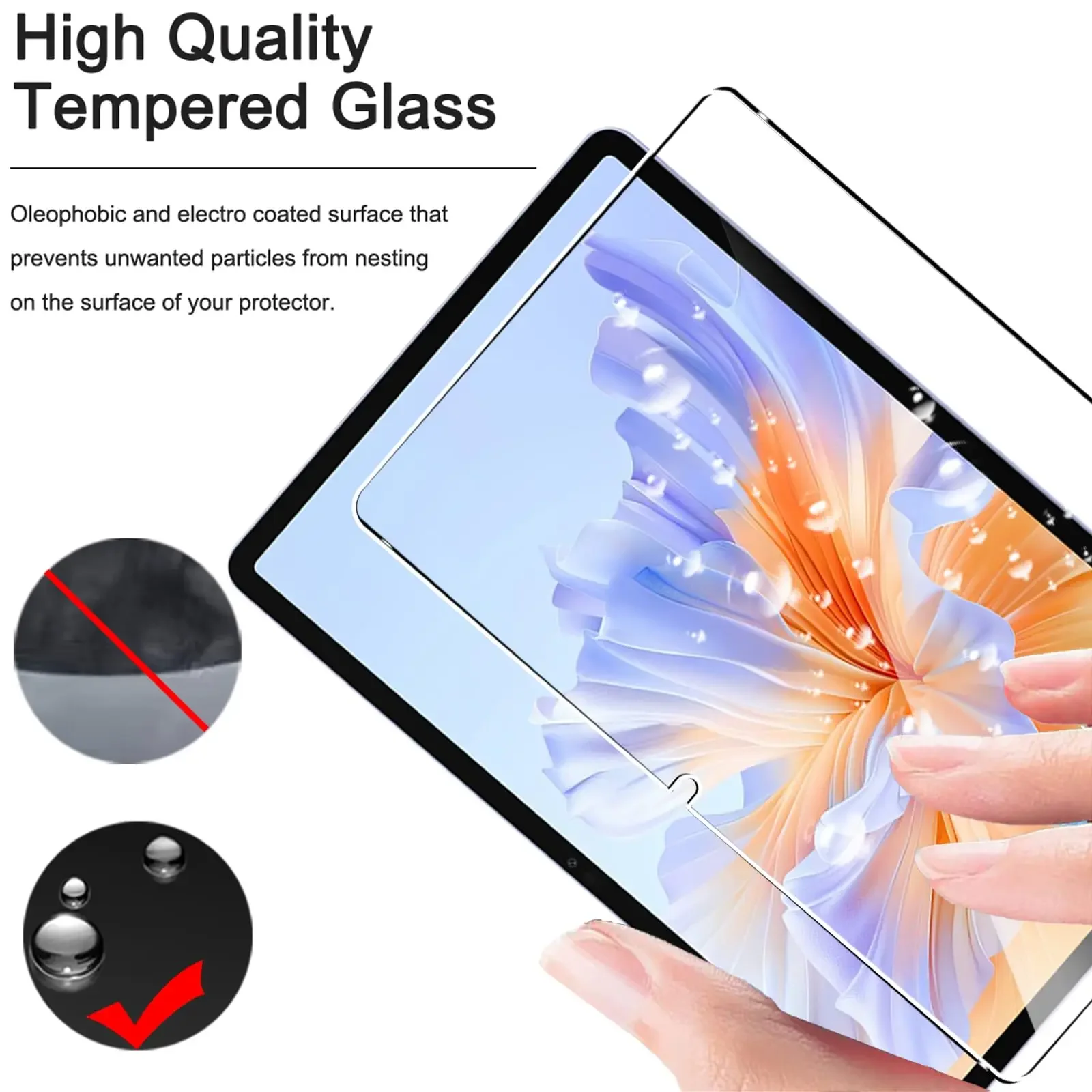 3Pcs Tempered Film for Honor Pad V9 (11.5 inch) 2024 HD Screen Protector Tablet Protective Glass HD Transparent Anti-fall 9H har