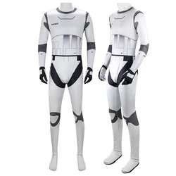 Stormtrooper Cosplay Adult Kids Jumpsuit Star Cosplay White Soldier Costume Outfits Halloween Cosplay Roleplay Clothes