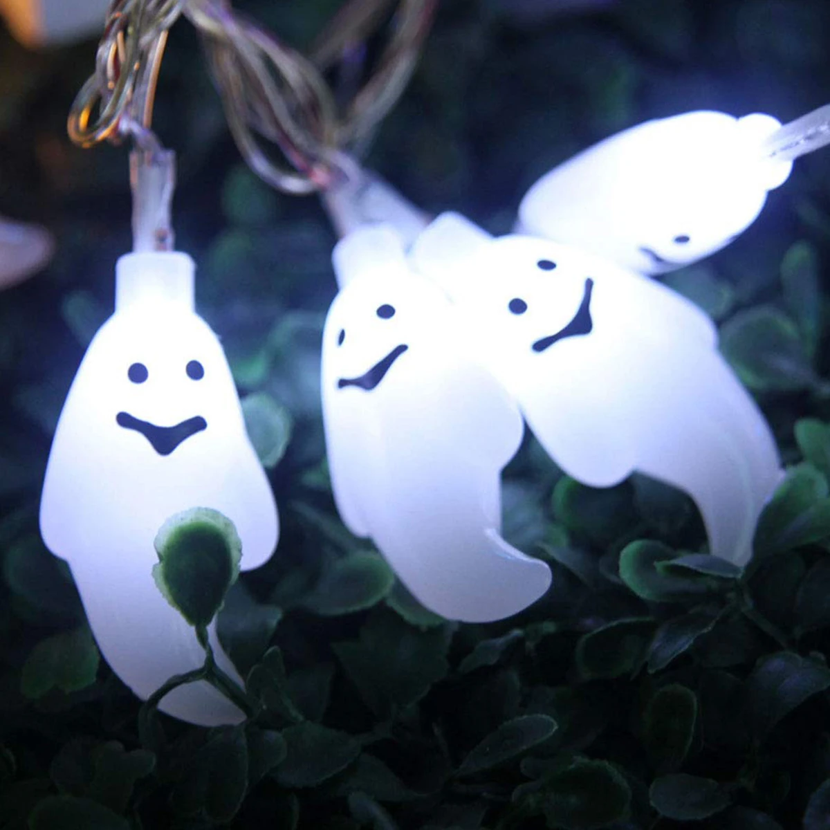 

2023 Halloween LED Ghost String Light Happy Halloween Party Decorations For Home Horror Scary Party Decor Kids