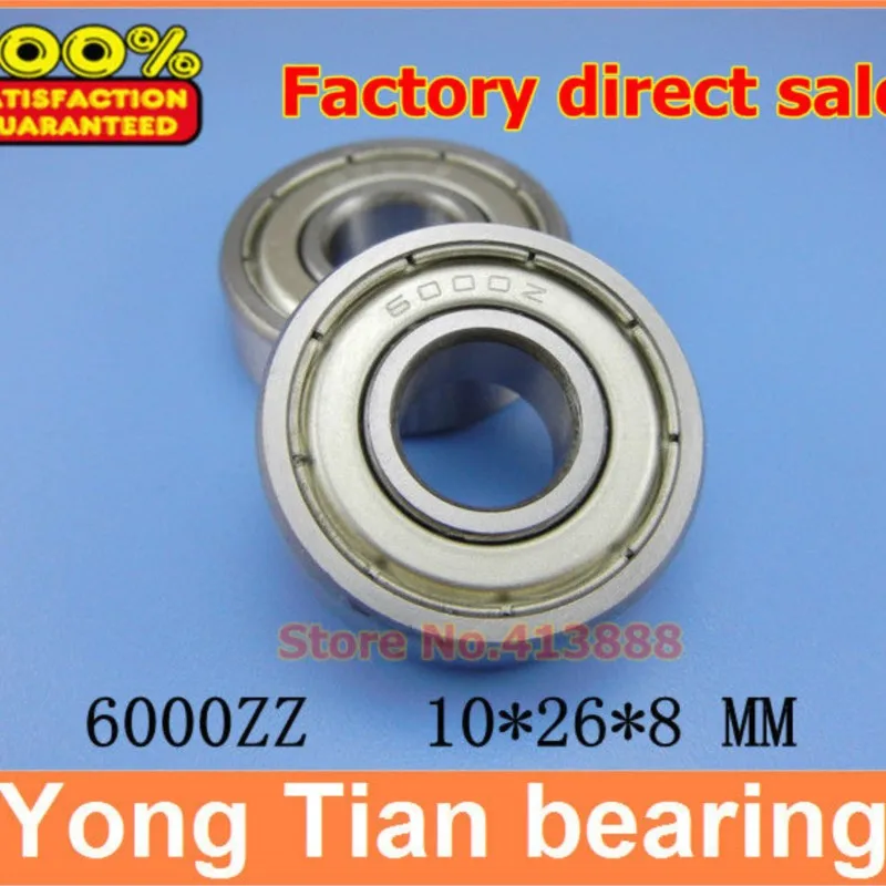 NBZH bearing(1pcs) Double Shielded Miniature Deep Groove Ball Bearings 6000ZZ 10*26*8 Mm