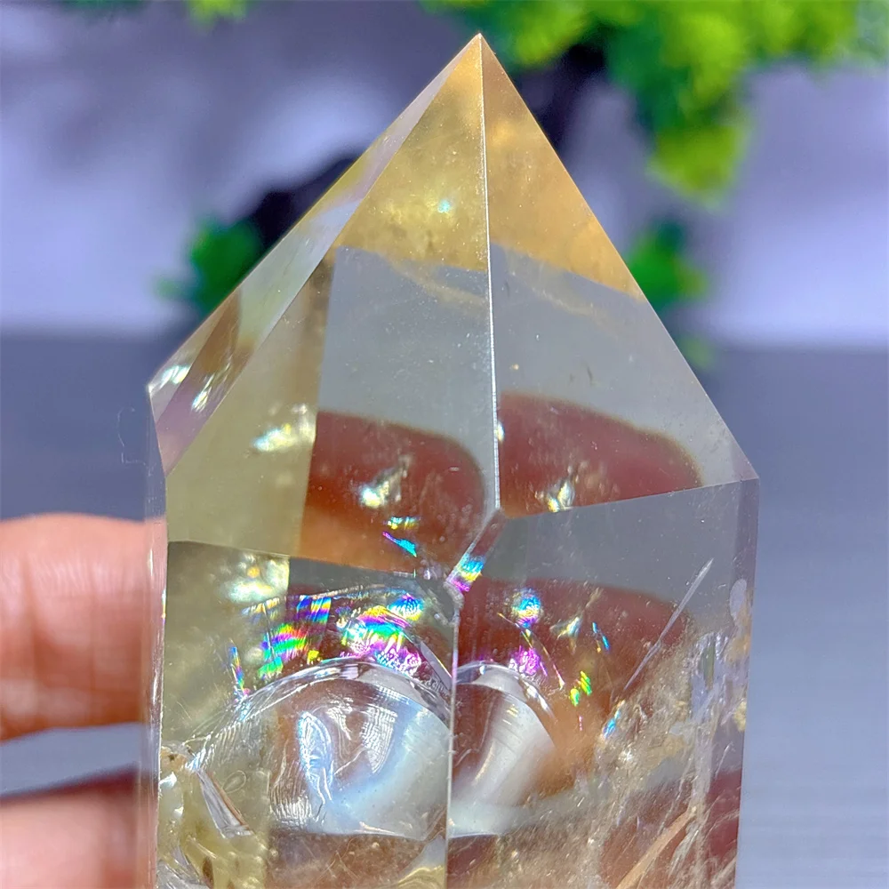 

Rainbow Citrine Tower Natural Crystal Home Garden Decoration Room decor Luck Quartz Stone Healing Energy Love Beautiful Gifts