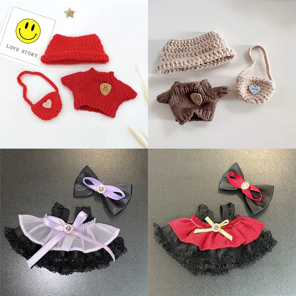 

(Clothes only) Labubu Accessories Sweater Plush Doll Clothing Backpack Labubu Clothing Princess Skirt Set Daily Set Cute Pendant