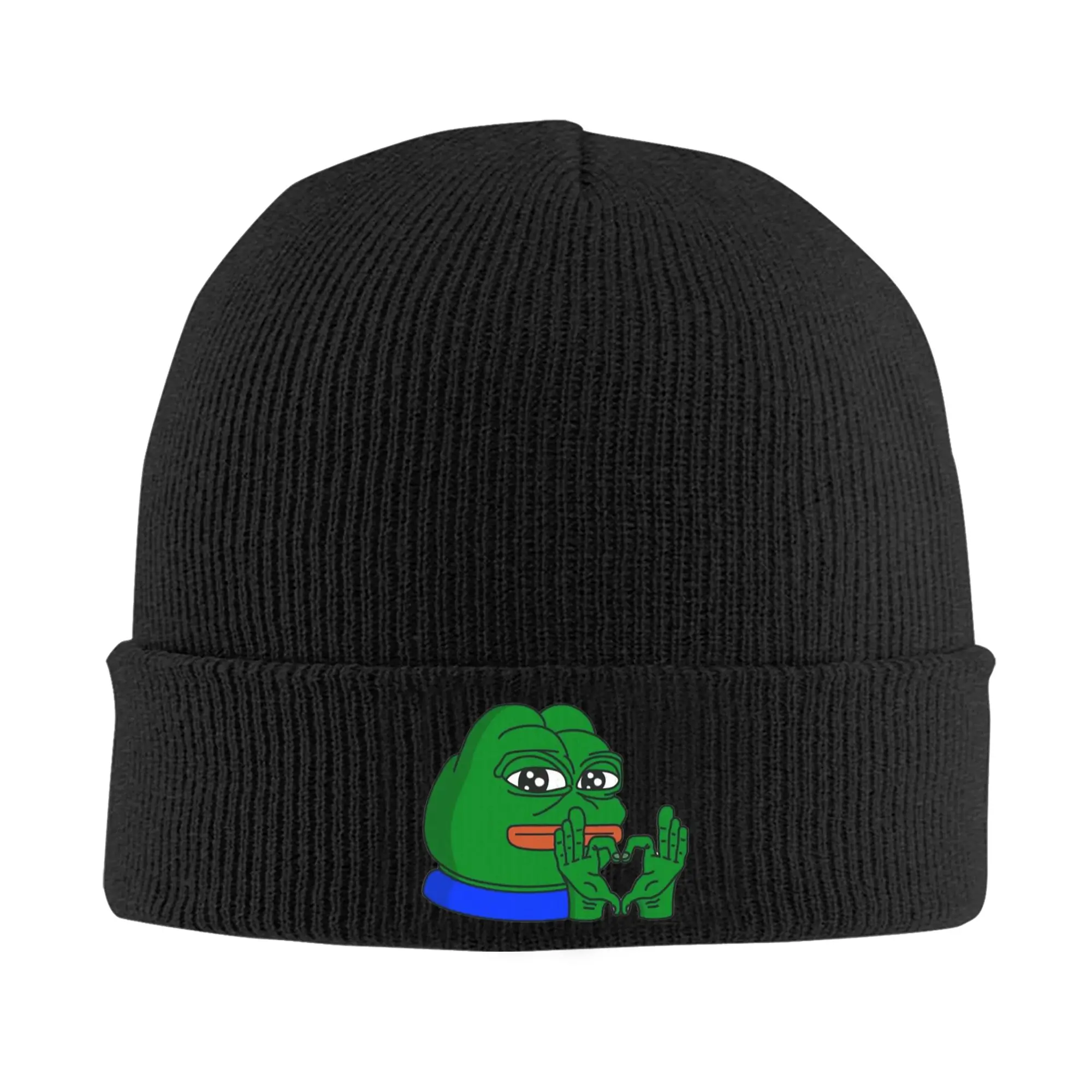 James Sad Frog Pepe Life Sucks Frog Meme Winter Skullies Beanies Hat Warm Autumn Knitted Hats Bonnet Caps for Women Men