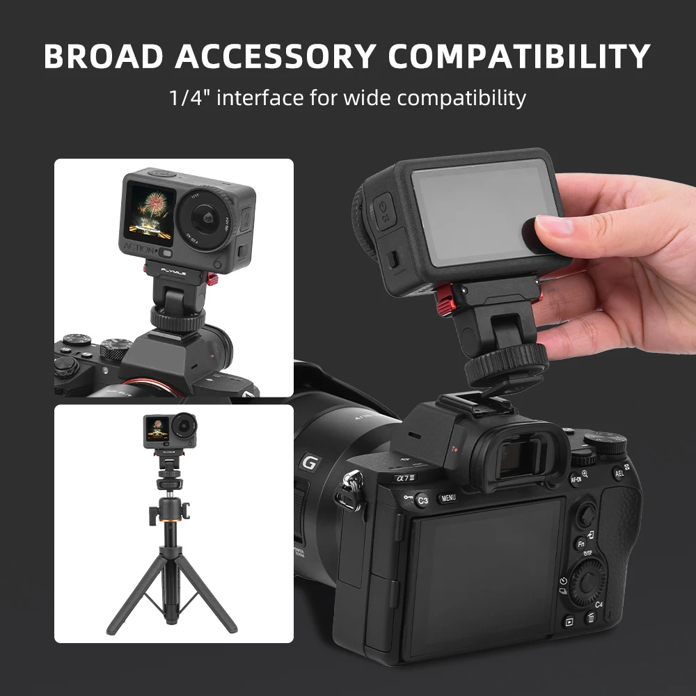 Magnetyczny adapter szybkiego montażu Flymile, baza gimbalu do DJI Osmo Action 6, uchwyt akcesoriów z mocowaniem typu cold shoe — zdjęcie produktu 5