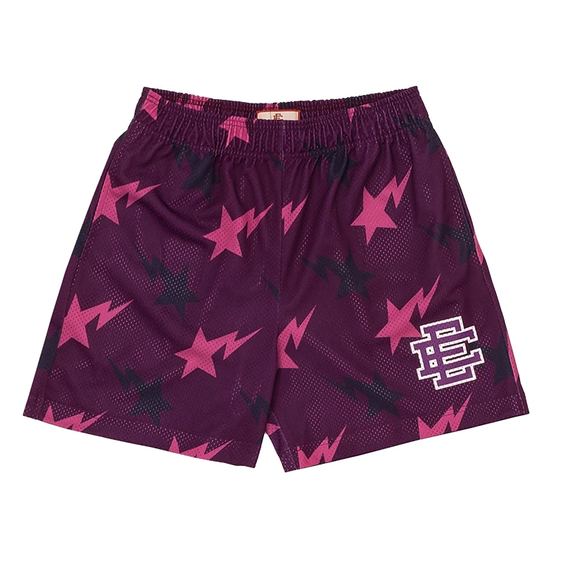 Nuovo 2025 Estate Eric Emanuel EE Basic Mesh Short Classic Floral Stampato Pantaloncini da palestra Palestra da uomo Basket Sport Pantaloncini da spiaggia