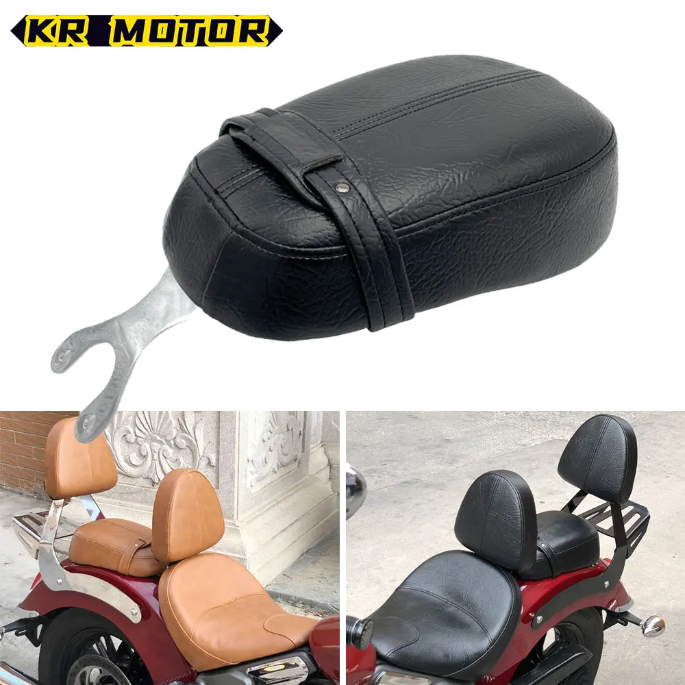 Motocycle Rear Passenger Seat Cushion Pillion Saddle Brown Black Leather Thicken Widen Pad For Indian Scout Sixty 2015-2023