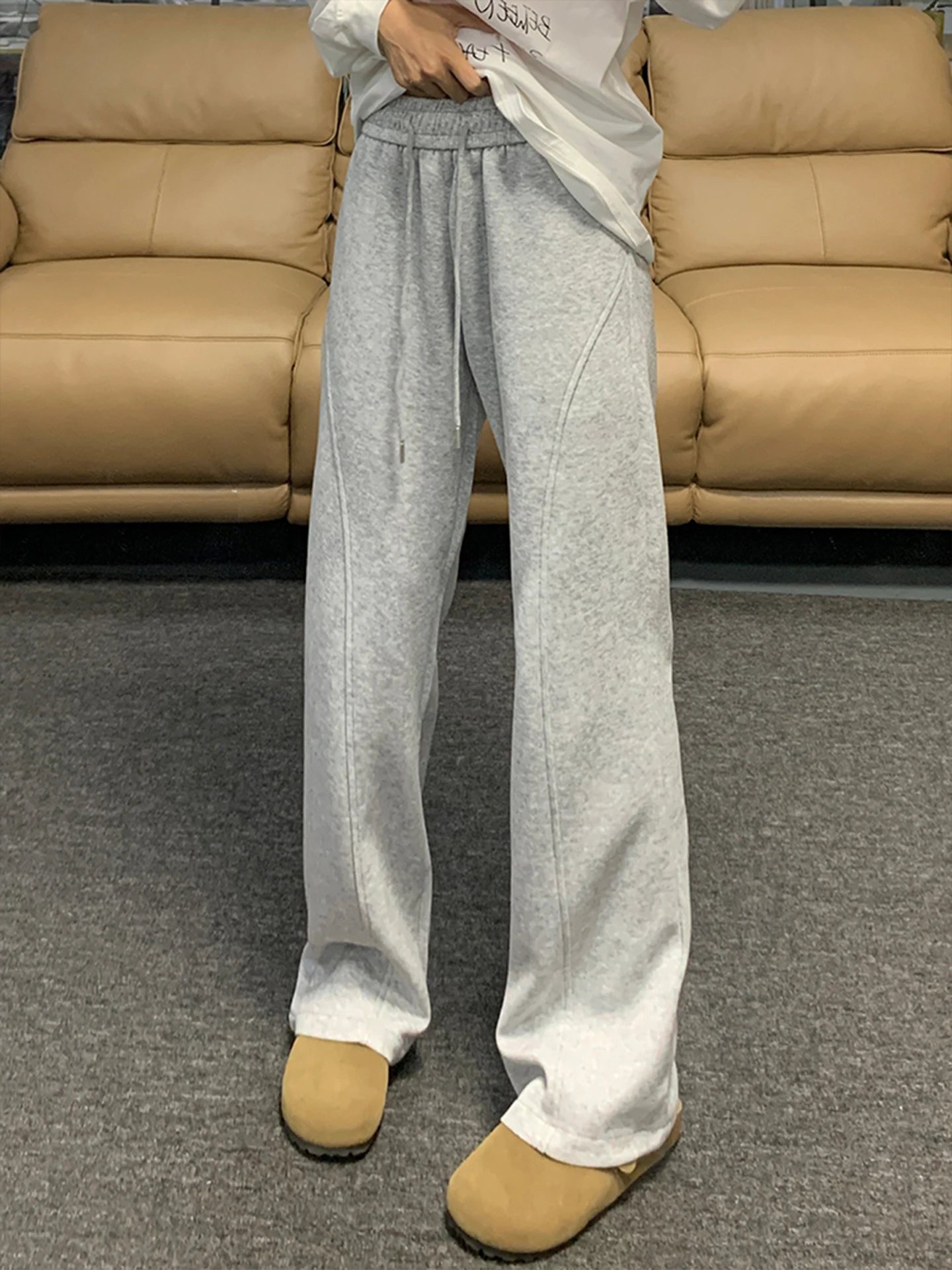 

American Sle Straight Leg Sweatpants Men's Autumn Sla Micro Flare Pants Cleanfit Leg Lengthening Casual Pants