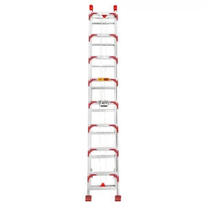 سلم تلسكوبي من سبائك الألومنيوم ، مصعد منزلي ، جانب واحد مستقيم ، 6 م ، 7 م ، 8 م ، 9 م سميكة أعلى 10 مبيعات سلم الألومنيوم 8 أمتار - No3