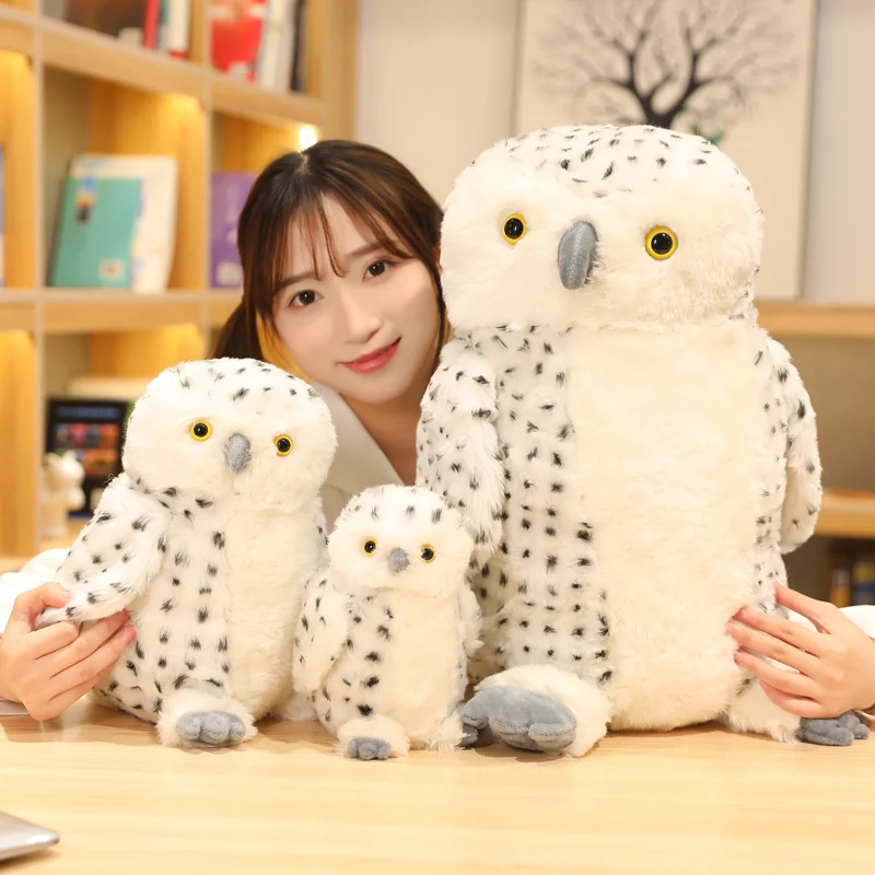 

Cuddle Toy 20/30/40cm Simulation White Owl Stuffed Plush Animal Toy Lovely Bird Dolls Soft Nighthawk Pillow Adult Children Gifts