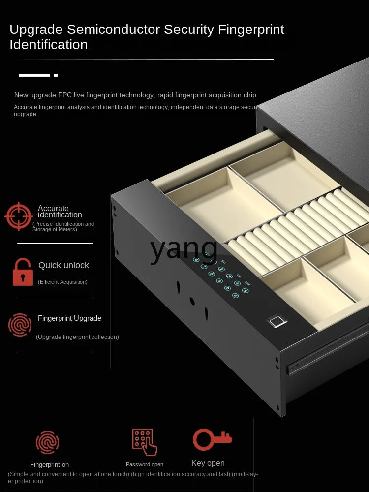 Yjq Safe Box Household Small Drawer Wardrobe Invisible Anti-Theft Hidden Password Wardrobe Anti-Theft Fingerprint