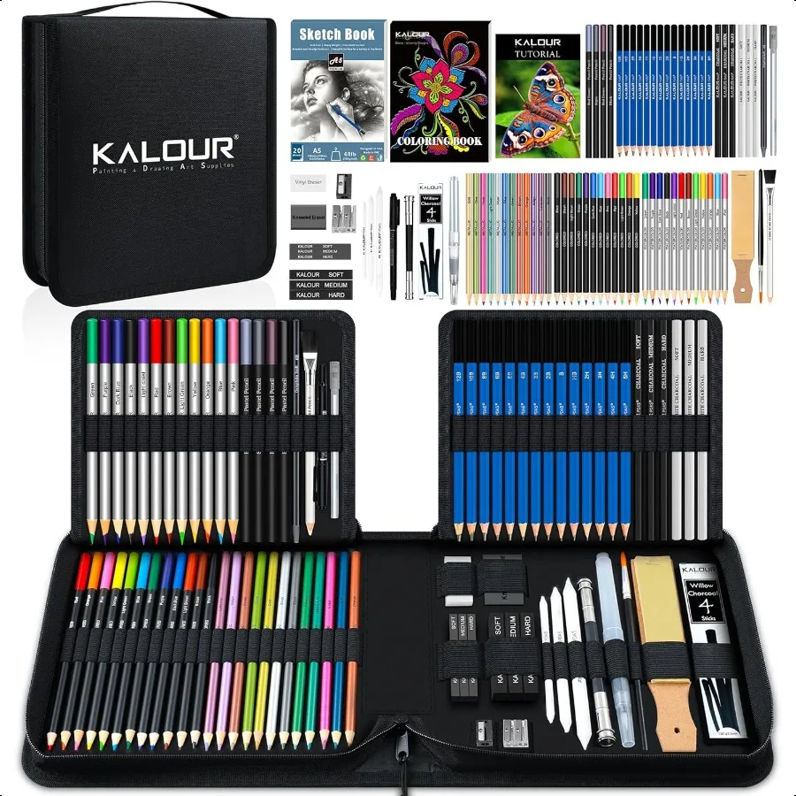 confezione-da-82-kit-da-disegno-per-schizzi-pro-art-con-quaderno-per-schizzi-include-tutorial-carbone-di-grafite-colorato-acquerello-metallico