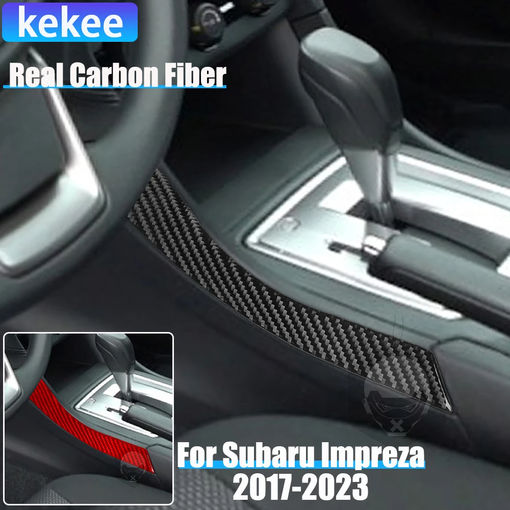 

Real Carbon Fiber Car Accessories Center Gear Side Panel Cover Soft Sticker For Subaru Impreza 2017-2023 Crosstrek 2018-2023