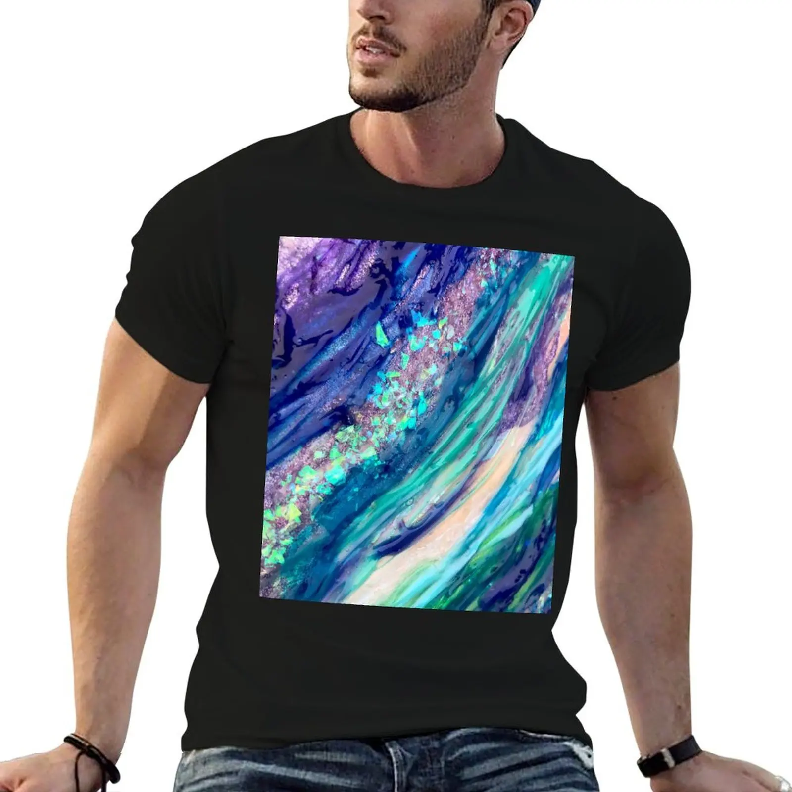 Paint Geode T-Shirt graphic t shirt vintage Blouse basketball graphic tees vintage clothes mens shirts graphic tee