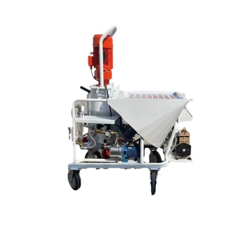 automatic plaster mixing and spraying machine.
