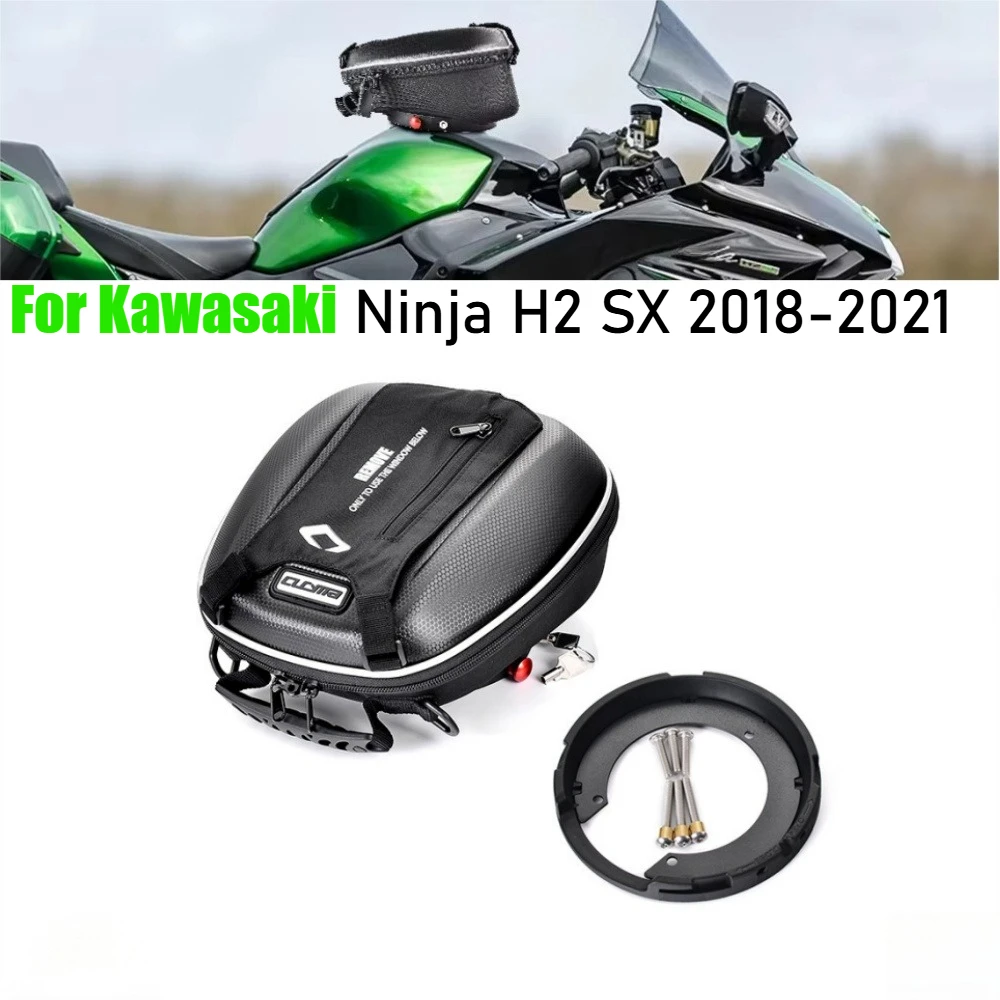 For KAWASAKI Ninja H2 SX 2018-2021 Motorcycle Tank Bag Quick Lock Luggage Navigation Top Case Waterproof Bag Accessories