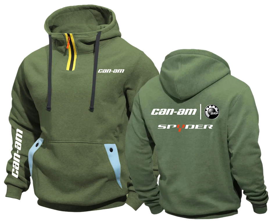 Semi-Zip Hooded Can Am Off Road Brp Atv Motorcycle Men's Hooded