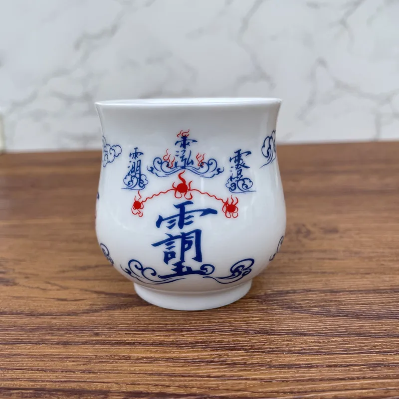 

Wuyue Real-Shaped Figure Water Filter Jug Jade Emperor Taboo Taoist Supplies Ceramic Ziwei Taboo Tribute Cup Ret Bag Chamrs