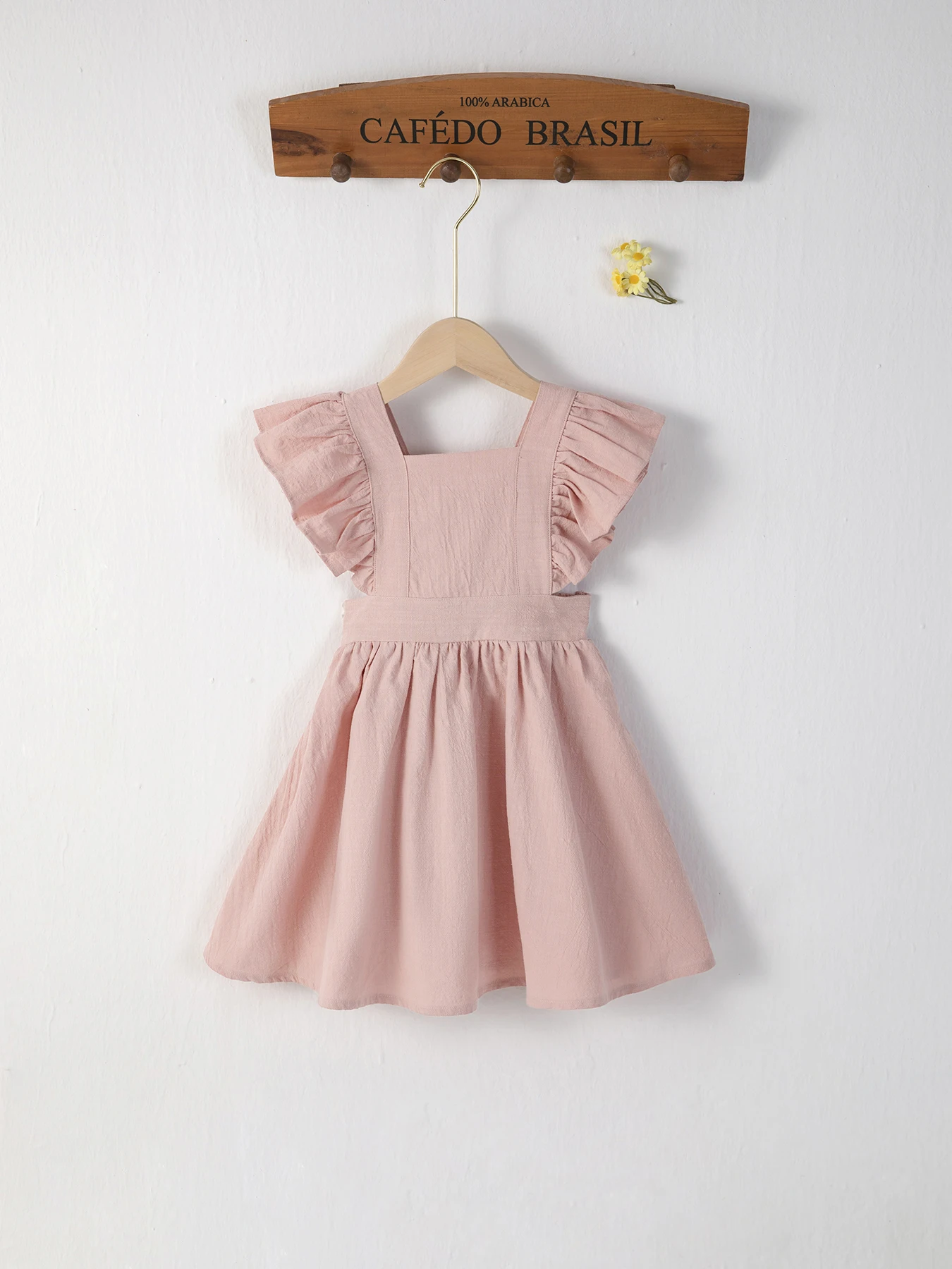 Girls' Sweet Skirt Short Sleeve Summer New Children's Solid Princess Dress Baby Clothes