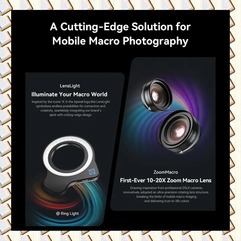 

A14M 10-20X Zoom Macro Lens With LED Fill Light Universal Clamp HD Camera Lens Kit For Iphone Smartphones