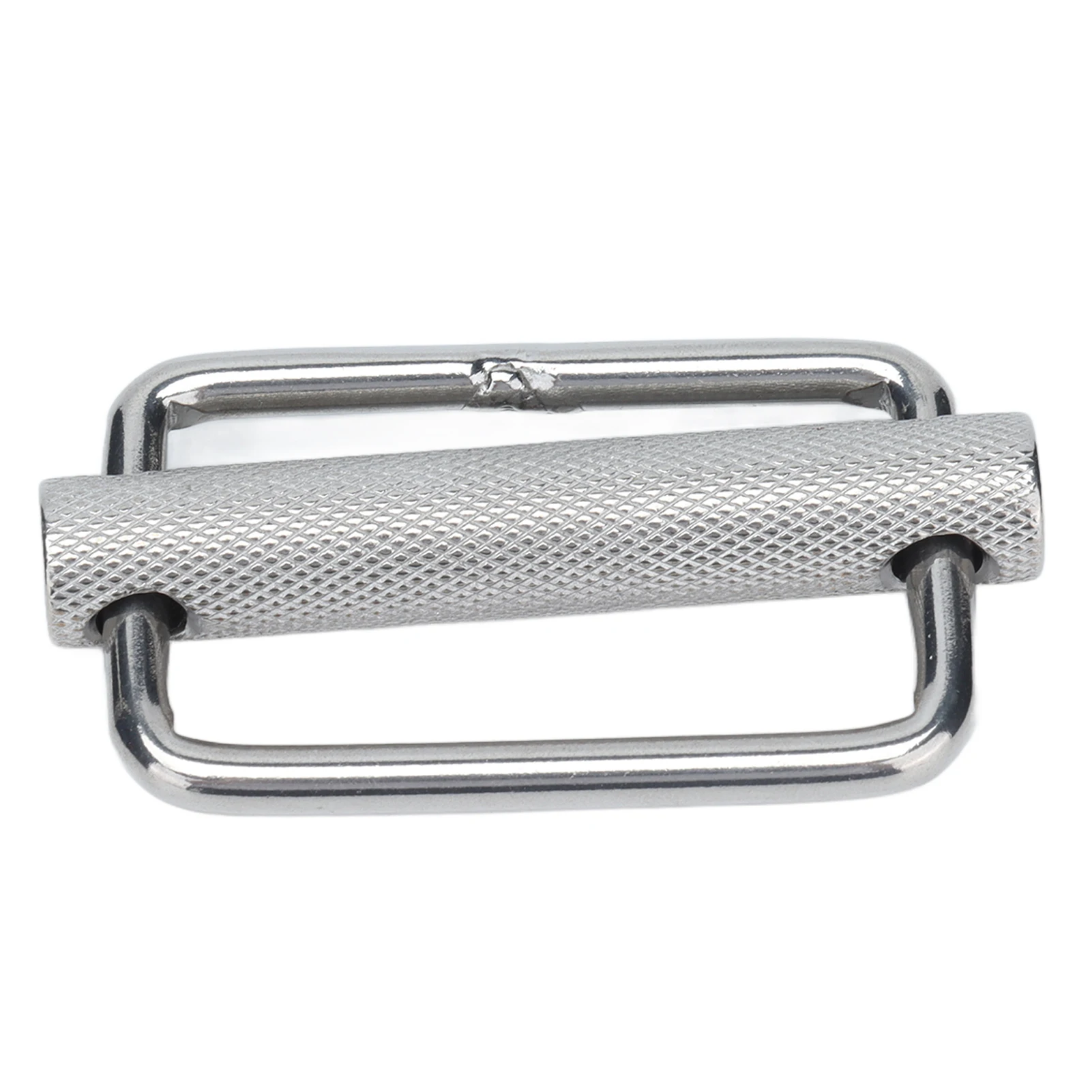 2Pcs Slide Buckle Adjustable Rectangle Slide Buckle Stainless Steel Knurled Roller Belt Buckles Webbing Marine Straps Accessory