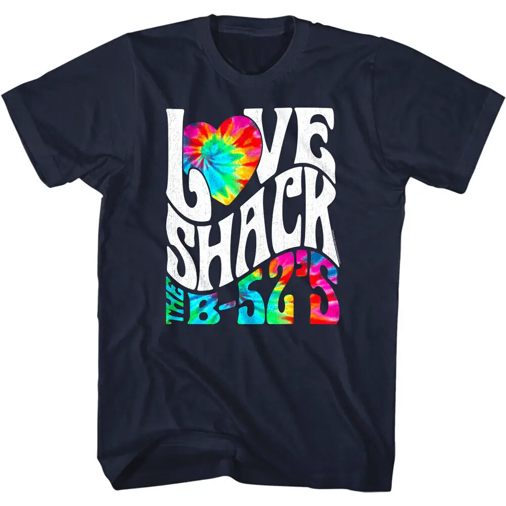 B52s Love Shack Tie Dye Men's T Shirt Hippy Vibe Cosmic Thing Pop Rock