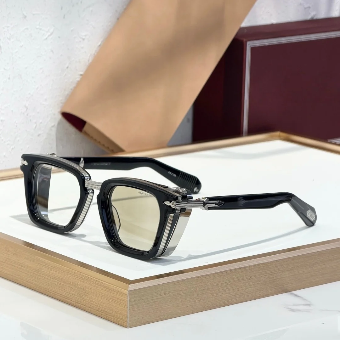JM BORODINO 52-21 Top Quality Mens Sunglasses for Women Classic Punk Luxury Acetate Titanium UV400 Designer Sunglasses With Box