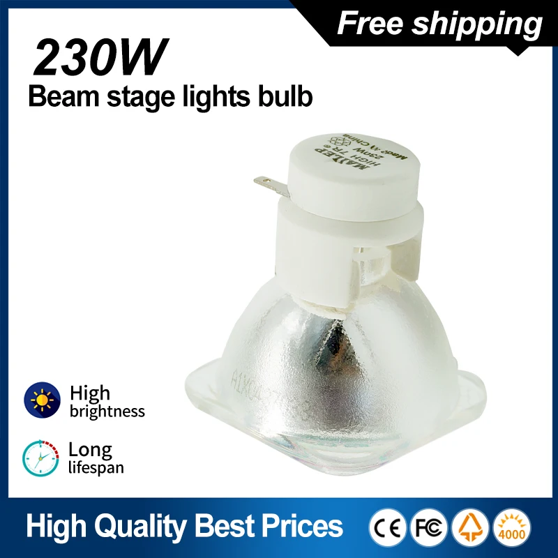 Free Shipping beam 230w 7r 230w sharpy beam Light bulb moving beam buld 230 beam lamp 230 SIRIUS HRI230W For Stage lighting