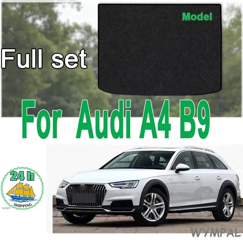 

Velour matsTrunk Mat For Audi A4 B9 2017-2024 Boot Cargo Liner Tray Trunk Tray Pad Accessories