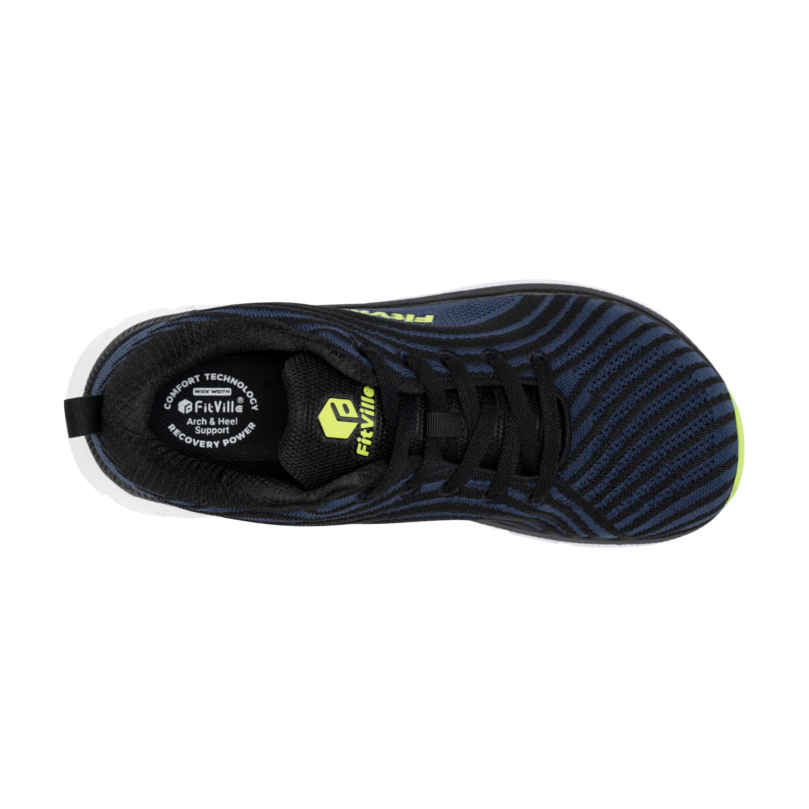 FitVille Box-Schuhe mit breiter Zehenpartie für Herren, gepolstert, gut extra breit, rutschfest, breit, leicht, atmungsaktiv, Laufschuhe – Detail 24