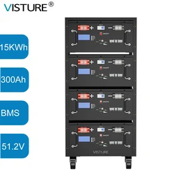 48V LiFePO4 100Ah 200Ah 300Ah 600Ah 900Ah 51.2V 5KWh 10KWh Battery Pack Built-in Smart BMS Lithium Home Power System Tax Free