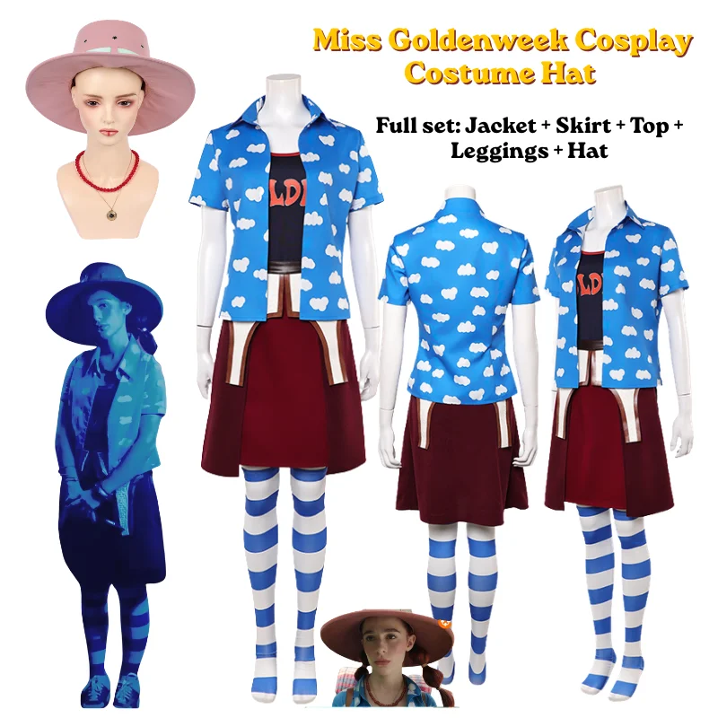 

Female Live-Action Miss Goldenweek Cosplay Costume Jacket Skirt Hat Halloween Party Fancy suit