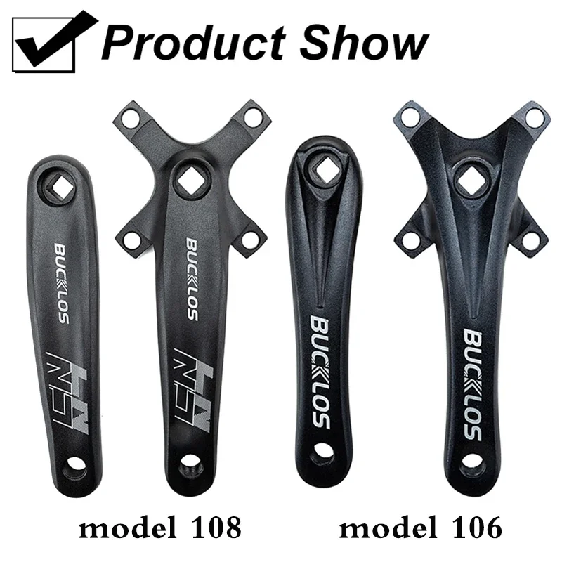 BUCKLOS MTB Crank Square Taper BCD 104 170mm Single Crank Arm for 8/9/10/11s Ultralight Mountain Bicycle Crank Set Cycling Parts