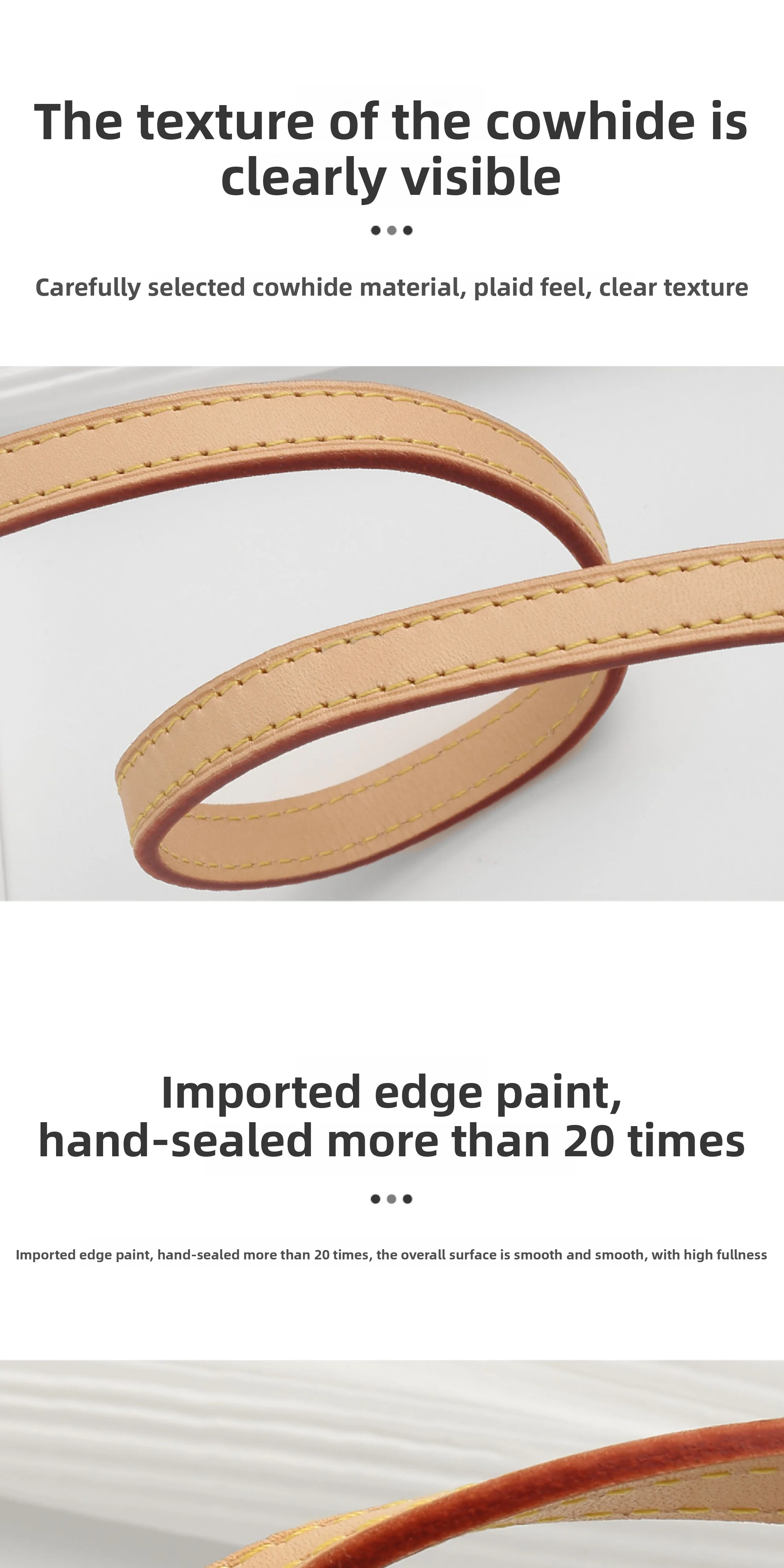 Bag Shoulder Strap For Lv Neverfull Bag Leather Bag Strap Extension Chain Underarm Bag Belt Crossbody Replacement Accessories