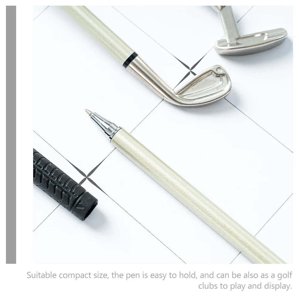 

1 Of Club Pens Metal Ballpoint Pen Set Desktop Golf Game Decorative Gift For Men Stocking Stuffers Fun Golf Training Set Outdoor