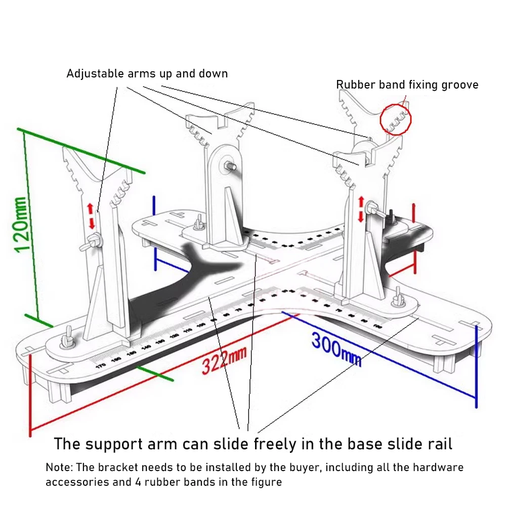 New Aircraft Model Assembly Bracket Laminated Board Stand Support Simulation Airplane DIY Tools with Scale for Painting Display