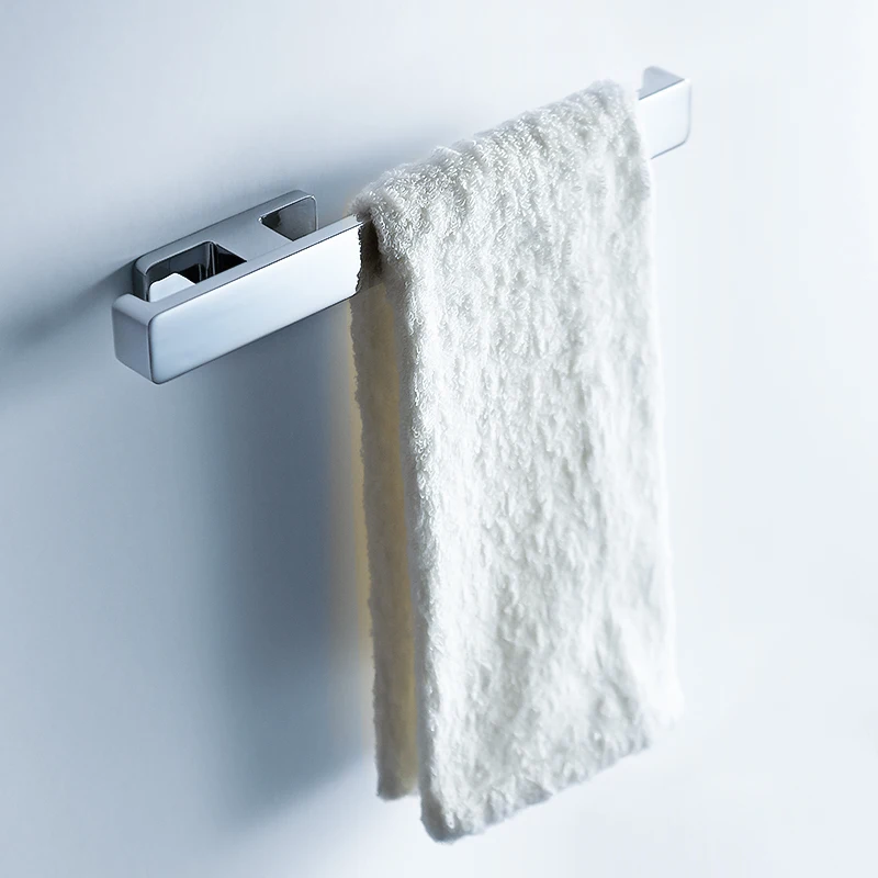 Hanging towel rack, zinc alloy bathroom rack, single pole towel rod storage rack, wall hanging