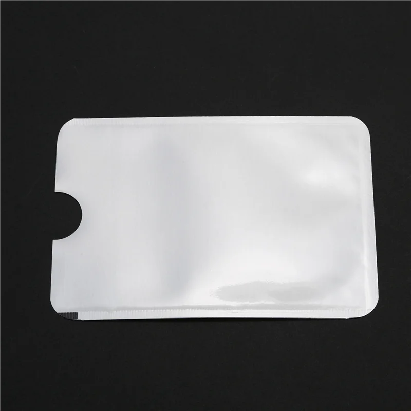 A68Z 100 個アルミ箔抗消磁カードカバー RFID シールドバッグ NFC クレジットカード盗難防止ブラシ ID カードプロテクター