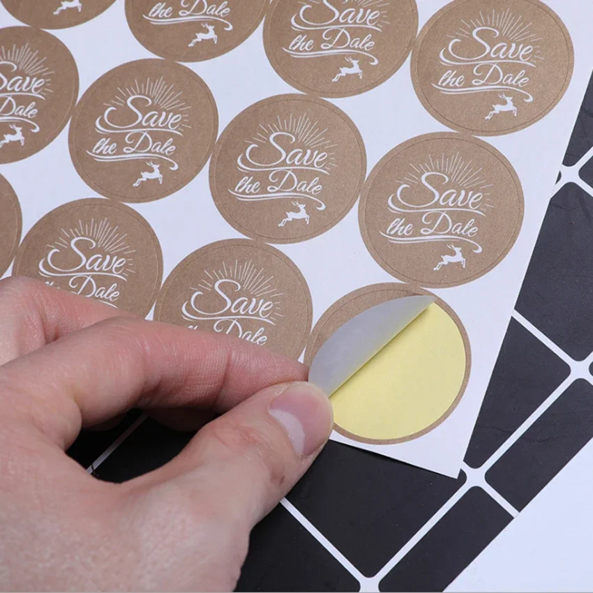 120pcs/lot Round Save The Date design Adhesive  Sticker Labels Seals 3.5cm Gift stickers for Wedding seals