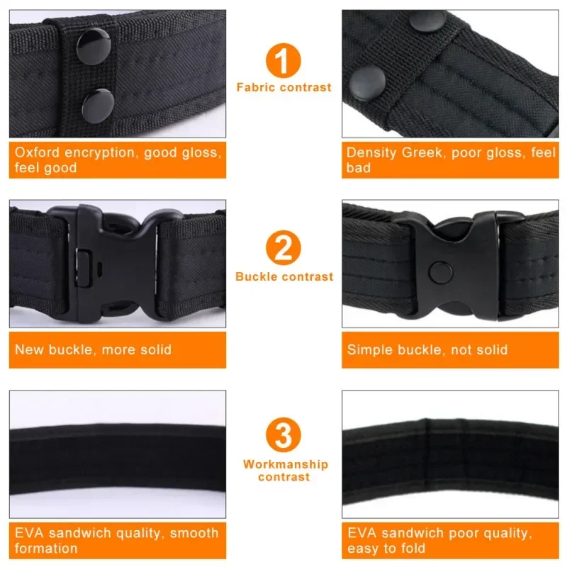 Mens Camouflage Combat Canvas Belts High Quality Quick Release Tactical Oxford Cloth Waistband Outdoor Hunting Nylon Work Belt