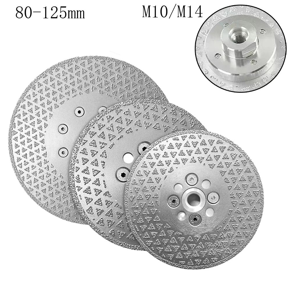 1 unidad de disco de hoja de corte de muela de diamante M10 de 80-125mm para azulejos, granito, mármol, rueda de corte de diamante recubierta de doble cara