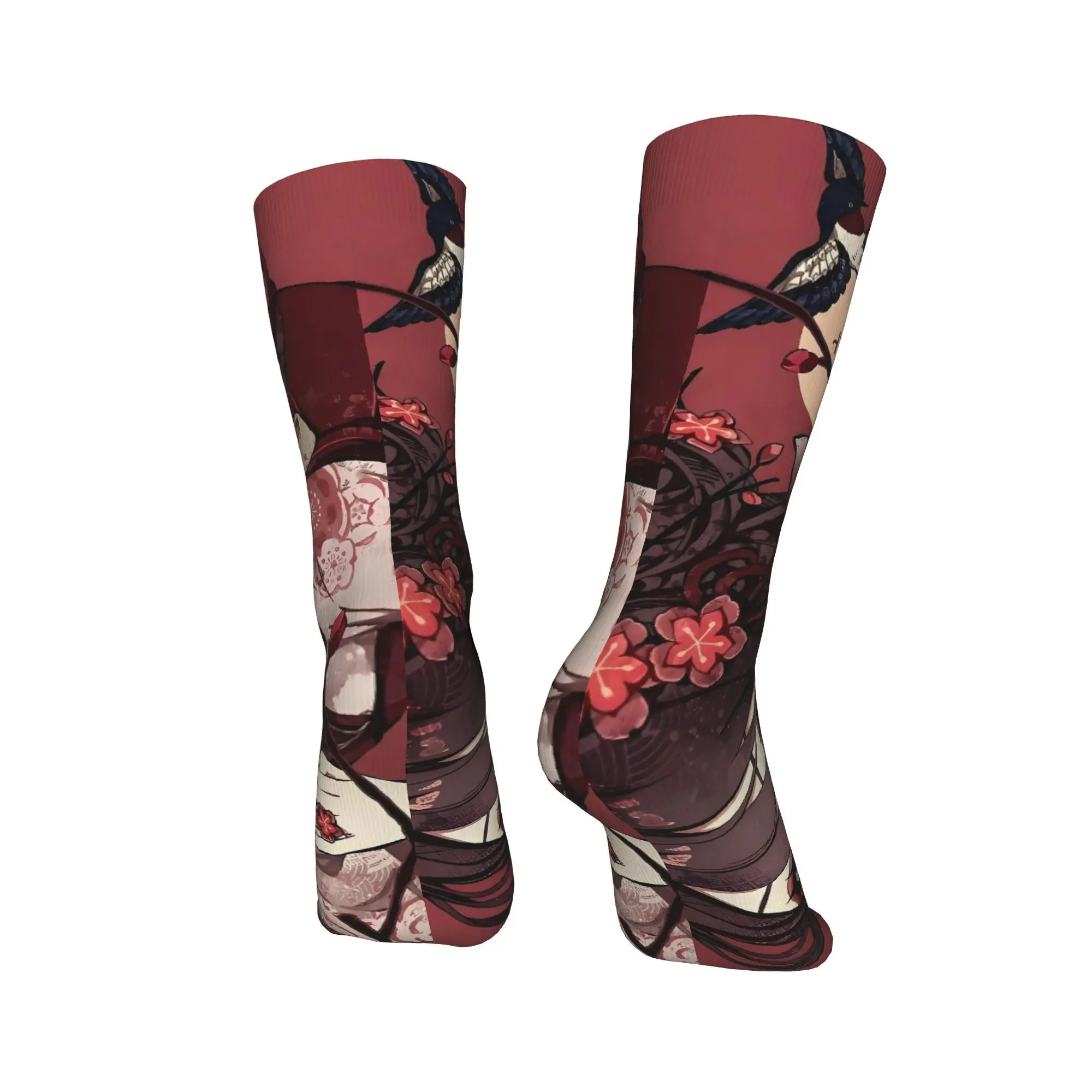 أنيمي لعبة Genshin تأثير جوارب أنيقة الجوارب للجنسين الرجال الجوارب الناعمة الشتاء سكيت الرسم المضادة للانزلاق الجوارب هدية عيد ميلاد