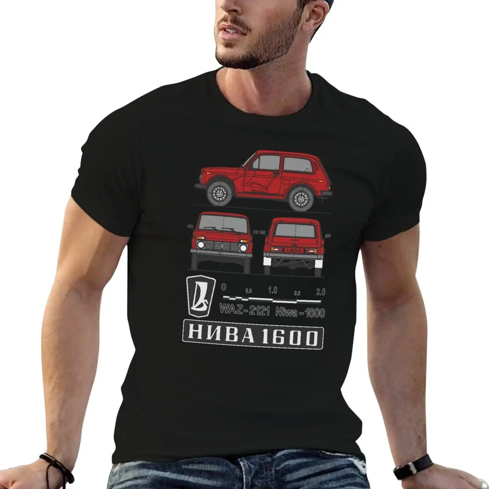 

Lada Niva (red) T-Shirt anime t shirts oversize t shirt man casual T-Shirt