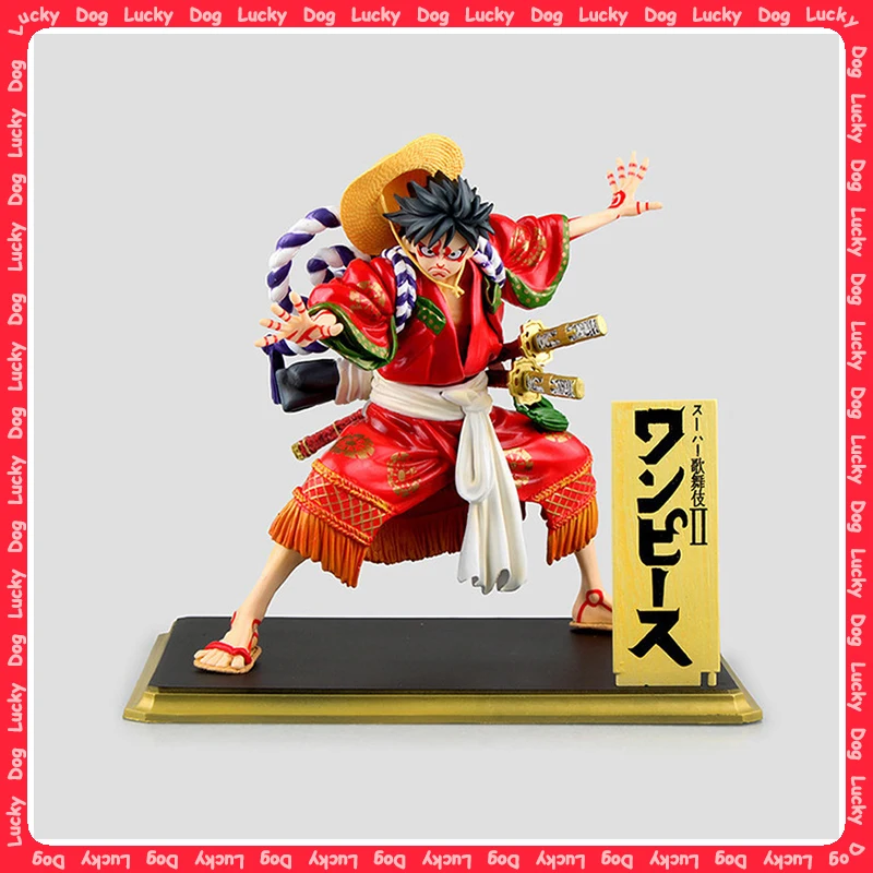 

One Piece Luffy 18.5cm Kabukiedition Ver. Anime Fighting Posture Model Figure Collectable Periphery Ornament High Quality Gift