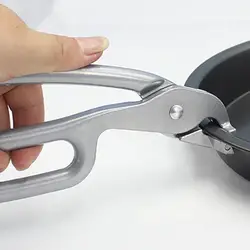 Pizza Pan Gripper for Deep Pizza Pans Heavy Duty Cast Aluminum Pan Tongs for Pulling Hot Pizza Pan Out of The Microwave