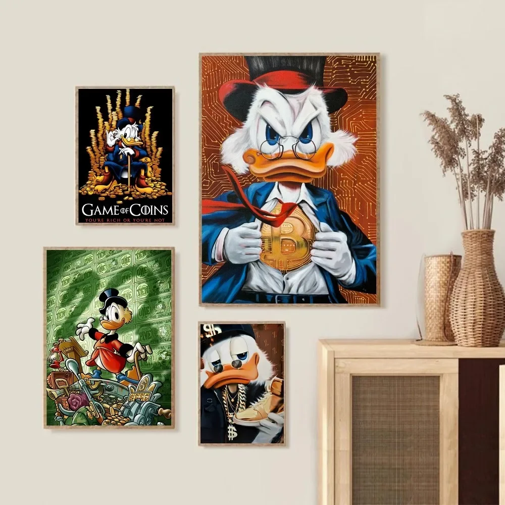 1pc Disney klasyczna postać kaczor Donald kreskówki film plakat z gwiazdą naklejki ściana artystyczna malowidła ścienne wystrój pokoju gry dekoracje