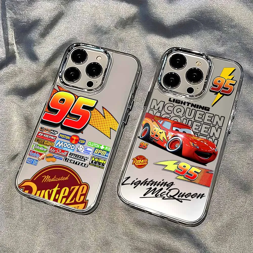 

Disney Cars Lightning McQueen Phone Case For Redmi 14C 13 Note 14 13 12S 12 11S 11T 10 9S Pro Max Plus Transparent Cover