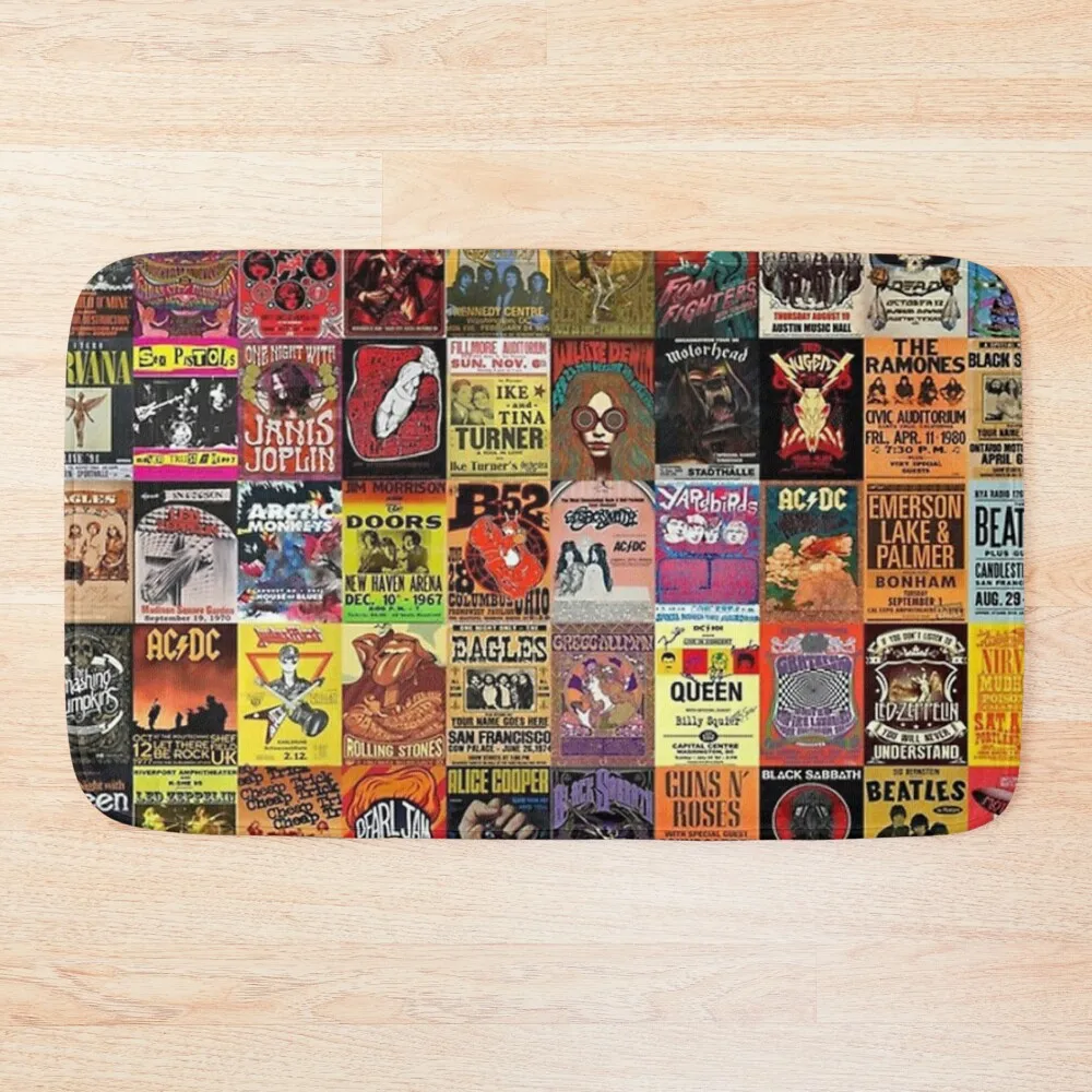 

Rock Band Bath Mat Bathroom Rug Set Rooms Bathroom Accessories Sets Luxury Water Absorbent Mat