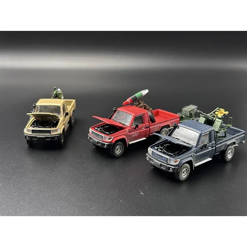 

HF 1:64 LC79 J70 WAR Armed Pickup Truck Diecast Diorama Car Model Collection Miniature Toy